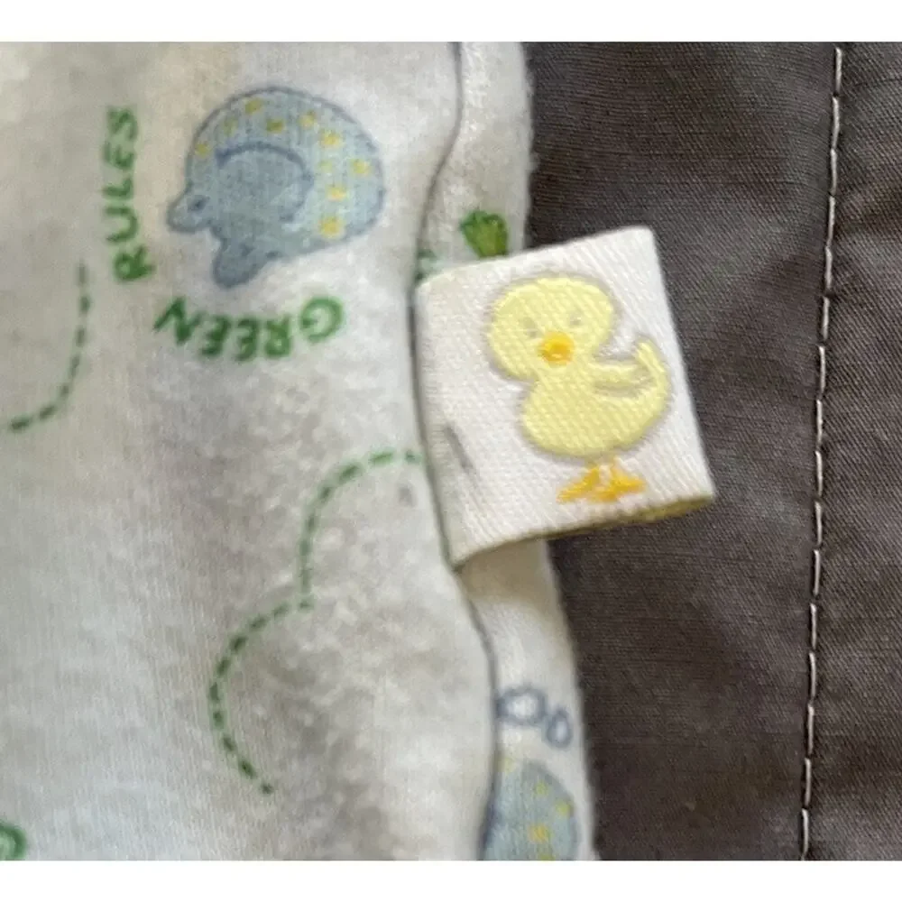 Duck Duck Goose White And Blue 1 Pc Size 3-6 Months boy girl Green Rules